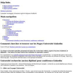Comment chercher et trouver sur les Pages Université Linkedin