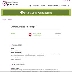 Chercheur/euse en biologie