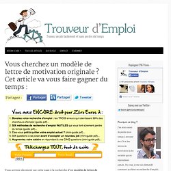 Vous cherchez un modèle de lettre de motivation originale ? Cet article va vous faire gagner du temps :