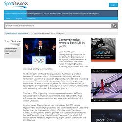 Chernyshenko reveals Sochi 2014 profit
