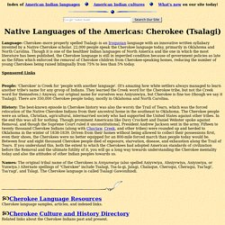 Cherokee Language and the Cherokee Indian Tribe...