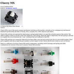 Cherry MX - GeekHackWiki
