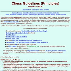 Chess Guidelines and Principles