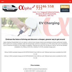 Alpha Heating- EV Charging Chesterfield, Car Charging Point Sheffield