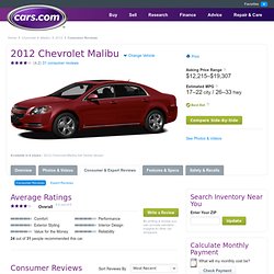 2012 Chevrolet Malibu Consumer Reviews