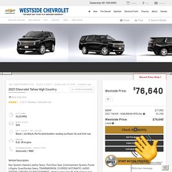 2021 Chevrolet Tahoe High Country at Westside Chevrolet