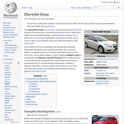 Chevrolet Cruze - Wkikpedia