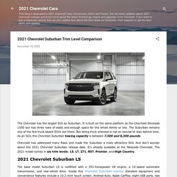 2021 Chevrolet Suburban Trim Level Comparison