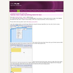 Chez Plum » Tutorial: How I make my knitting charts for lace