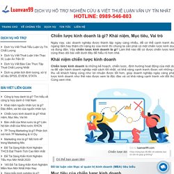 Chiến lược kinh doanh là gì? Khái niệm, Mục tiêu, Vai trò