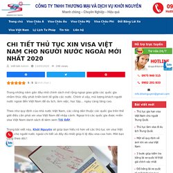 Chi tiết thủ tục xin visa Việt Nam cho người nước ngoài mới nhất 2020