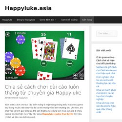 Chia sẻ cách chơi bài cào luôn thắng từ chuyên gia Happyluke