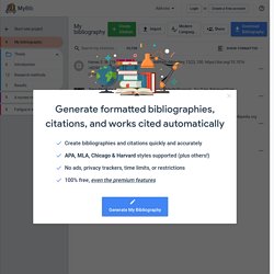 □ MyBib – A New FREE MLA, Chicago & APA Citation Generator