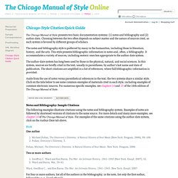 The Chicago Manual of Style Online: Chicago-Style Citation Quick Guide