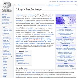 Chicago school (sociology)