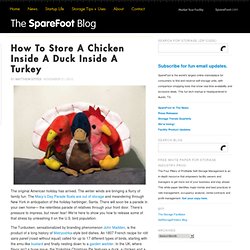 How To Store A Chicken Inside A Duck Inside A Turkey