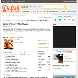 Quick Chicken Tikka Masala Recipe