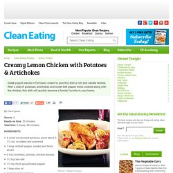 Creamy Lemon Chicken with Potatoes & Artichokes