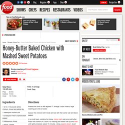 Honey-Butter Baked Chicken with Mashed Sweet Potatoes Recipe : Emeril Lagasse