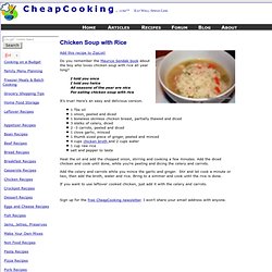 Chicken Soup with Rice Recipe
