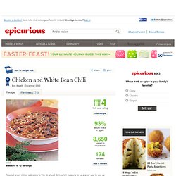 Chicken and White Bean Chili Recipe at Epicurious