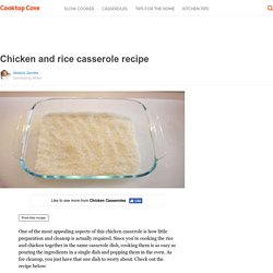 Chicken and rice casserole recipe