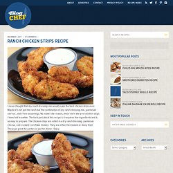 Ranch Chicken Strips Recipe