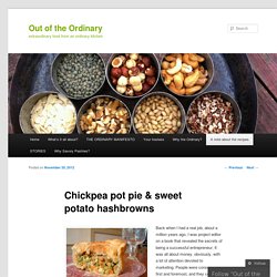 Chickpea pot pie & sweet potato hashbrowns