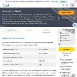 Chickpea Flour Market: Global Industry Analysis, Size and Forecast, 2017 to 2026