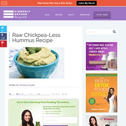 Raw Chickpea-Less Hummus Recipe