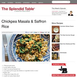 Chickpea Masala & Saffron Rice