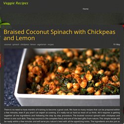 Braised Coconut Spinach with Chickpeas and Lemon Recipe