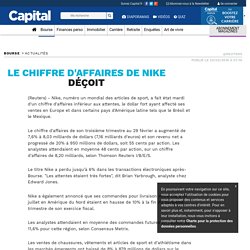 Le chiffre d'affaires de Nike déçoit