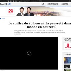 Le chiffre du 20 heures : la pauvreté dans le monde en net recul