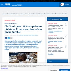 FRANCE BLEU 07/02/20 Chiffre du jour : 49% des poissons pêchés en France sont issus d'une pêche durable