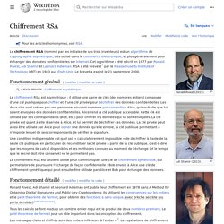 Chiffrement RSA (page Wikipedia)