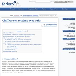 Chiffrer son système avec Luks — Wiki Fedora-Fr