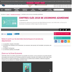 CHIFFRES CLÉS 2018 DE L’ECONOMIE AZURÉENNE