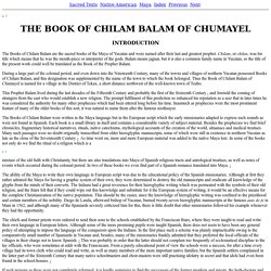 Chilam Balam: Introduction