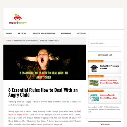 How to Deal With an Angry Child