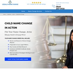Changing Child's Last Name in Acton
