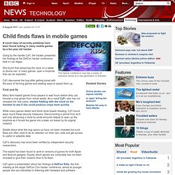 Child finds flaws in mobile games