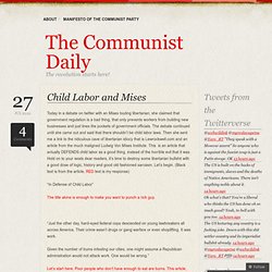 Child Labor and Mises