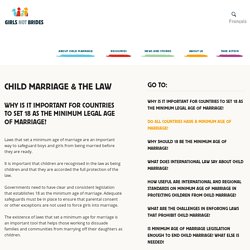 Child marriage & the law
