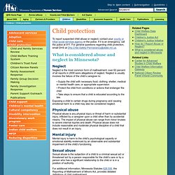 Child Protection main page