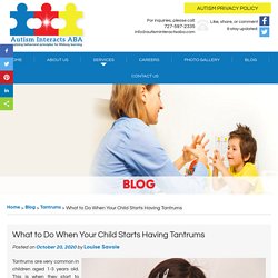 What to Do When Your Child Starts Having Tantrums