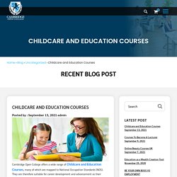 Childcare And Education Courses