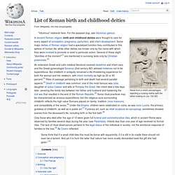 Lista de nacimiento romano y deidades infancia - Wikipedia, la enciclopedia libre