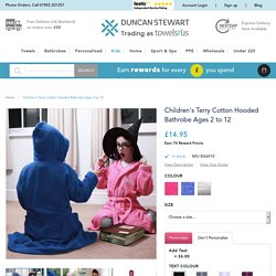 Children's Terry Cotton Hooded Bathrobe Ages 2 to 12