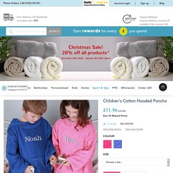 Children's Cotton Hooded Poncho